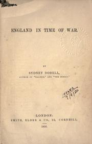 Cover of: England in time of war. by Sydney Thompson Dobell