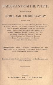 Cover of: Discourses from the pulpit