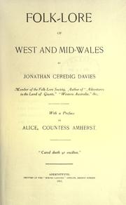 Cover of: Folk-lore of west and mid-Wales