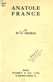 Cover of: Anatole France.