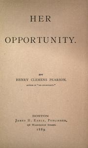 Cover of: Her opportunity