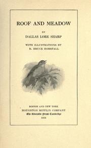 Cover of: Roof and meadow by Dallas Lore Sharp