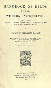Cover of: Handbook of birds of the western United States by Florence Augusta Merriam Bailey