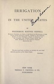 Cover of: Irrigation in the United States by Newell, Frederick Haynes, Newell, Frederick Haynes