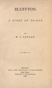 Cover of: Bluffton by Minot J. Savage