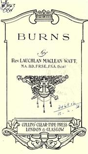 Cover of: Burns.