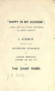 Cover of: "Happy in my Judaism" by Joseph H. Hertz