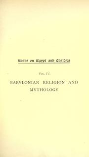 Cover of: Babylonian religion and mythology. by Leonard William King
