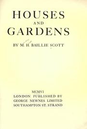 Cover of: Houses and gardens by M. H. Baillie Scott