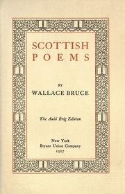 Cover of: Scottish poems by Wallace Bruce