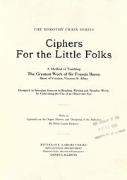 Cover of: Ciphers for the little folks by Dorothy Crain