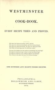 Cover of: Westminster cook-book. by 
