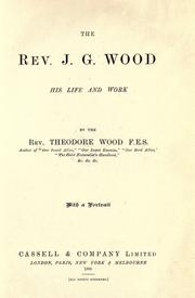 Cover of: Rev. J. G. Wood: his life and work.