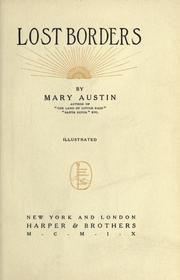 Cover of: Lost borders