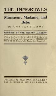 Cover of: Monsieur, madame, and b©Øeb©Øe