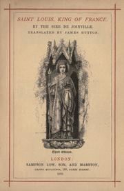 Cover of: Saint Louis, King of France by Jean de Joinville