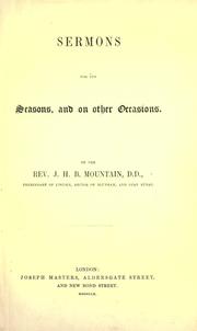 Cover of: Sermons for the seasons, and on other occasions