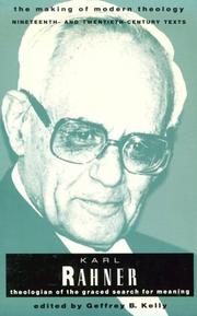 Cover of: Karl Rahner: theologian of the graced search for meaning