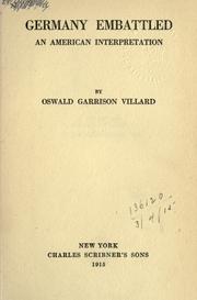Cover of: Germany embattled by Villard, Oswald Garrison