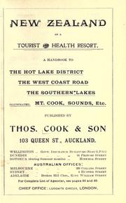 Cover of: New Zealand as a tourist and health resort. by Thomas Cook Ltd.