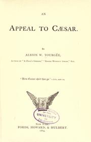 Cover of: An appeal to Cæsar.