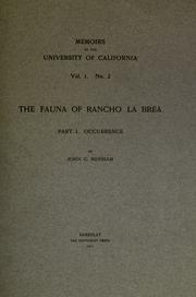Cover of: The fauna of Rancho La Brea by John C. Merriam