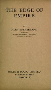 Cover of: The edge of empire by Sutherland, Joan