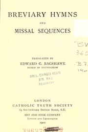 Cover of: Breviary hymns and missal sequences