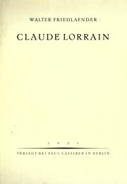 Cover of: Claude Lorrain. by Walter F Friedlaender