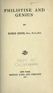 Cover of: Philistine and genius by Sidis, Boris