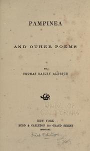 Cover of: Pampinea and other poems.