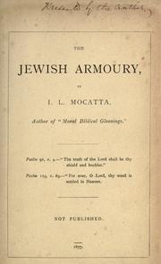 Cover of: The Jewish armoury by Isaac Lindo Mocatta