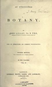 Cover of: An introduction to botany. by John Lindley