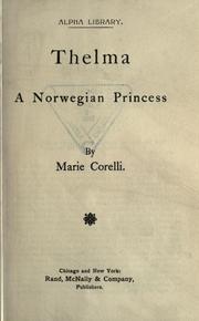 Cover of: Thelma by Marie Corelli