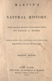 Cover of: Martin's Natural history by F. Martin