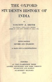 Cover of: The Oxford student's history of India by Vincent Arthur Smith, Vincent Arthur Smith