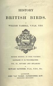 Cover of: A history of British birds. by William Yarrell