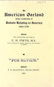Cover of: An American garland, being a collection of ballads relating to America
