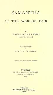 Cover of: Samantha at the World's Fair by Marietta Holley