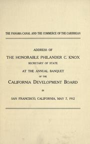 Cover of: The Panama Canal and the commerce of the Caribbean.