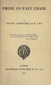 Cover of: From an easy chair. by Lankester, E. Ray Sir