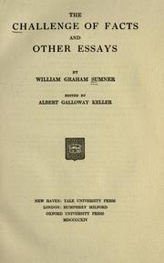 Cover of: The challenge of facts by William Graham Sumner