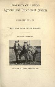 Feeding farm work horses by Rufus C. Obrecht