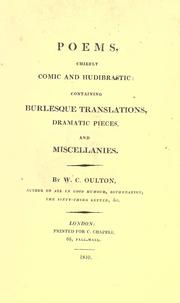 Cover of: Poems, chiefly comic and hudibrastic: containing burlesque translations, dramatic pieces, and miscellanies.