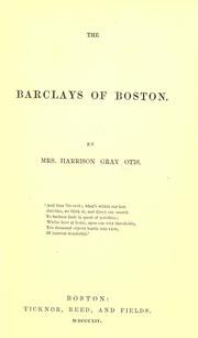 Cover of: Barclays of Boston.