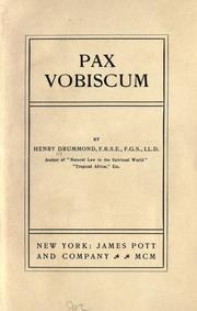 Cover of: Pax vobiscum. by Henry Drummond
