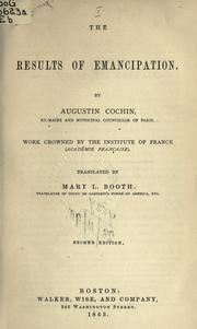 The results of emancipation by Augustin Cochin