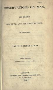 Cover of: Observations on man: his frame, his duty and his expectations ...