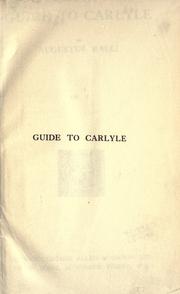 Cover of: Guide to Carlyle. by Augustus Ralli, Augustus Ralli