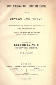 Cover of: Rhynehota ... by William Lucas Distant